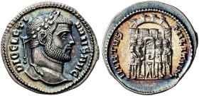 COINS OF THE ROMAN EMPIRE. 
DIOCLETIANUS, AD 284-305. Argenteus, Siscia, about 294-295. AR 2.84 g. DIOCLETI - ANVS AVG Laureate head r. Rev. VIRTVS -...