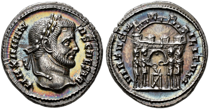 COINS OF THE ROMAN EMPIRE. 
GALERIUS MAXIMIANUS, Caesar AD 293-305. Argenteus, ...