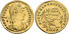 COINS OF THE ROMAN EMPIRE. 
CONSTANTINUS I, AD 306-337. Solidus, Nicomedia, 335. AV 4.33 g. CONSTANTI - NVS MAX AVG Rosette-diademed, draped and cuir...
