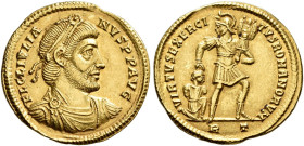 COINS OF THE ROMAN EMPIRE. 
JULIANUS II, AD 360-363. Solidus, Rome. AV 4.52 g. FL CL IVLIA - NVS PP AVG Draped, cuirassed and diademed bust r. Rev. V...