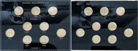 BRITISH CANADA. 
Set of Canadian Gold Sovereigns 1908, 1909, 1910, 1911, 1913, 1914, 1917, 1918 & 1919, Royal Mint. Complete Edward VII & Georges V S...