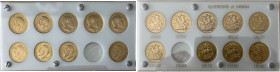 BRITISH CANADA. 
Set of Canadian Gold Sovereigns 1908, 1909, 1910, 1911. 1913, 1914, 1917, 1918 & 1919, Royal Mint. Edward VII & Georges V Set of the...