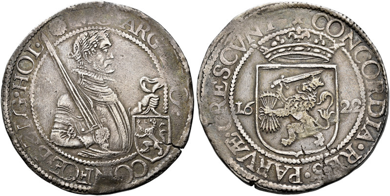THE NETHERLANDS. HOLLAND. 
Province. Rijksdaaler 1622. 28,41 g. Delmonte 939; D...