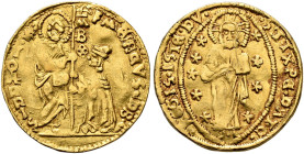RHODOS. Knights of St. John. 
Emery d'Amboise, 41st Grand Master, 1503-1512. Ducat n.d. AV 3,41 g. F·MeRICVS DAMB M/B/œ-·S/I/O/h/A/N/I/S Grand Master...