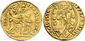 RHODOS. Knights of St. John. 
Fabrizio del Carretto, 43rd Grand Master, 1513-1521. Ducat n.d. AV 3,48 g. F·FABRICII D CA-M/F/œ-·S/I/O/A/n/n/I/S Grand...