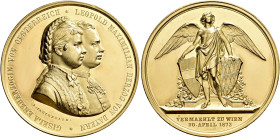 BAYERN. HERZOGTUM, SEIT 1623 KURFÜRSTENTUM, SEIT 1806 KÖNIGREICH. 
Ludwig II., 1864-1886. Goldmedaille zu 15 Dukaten 1873. Von J. Tautenhayn, auf die...