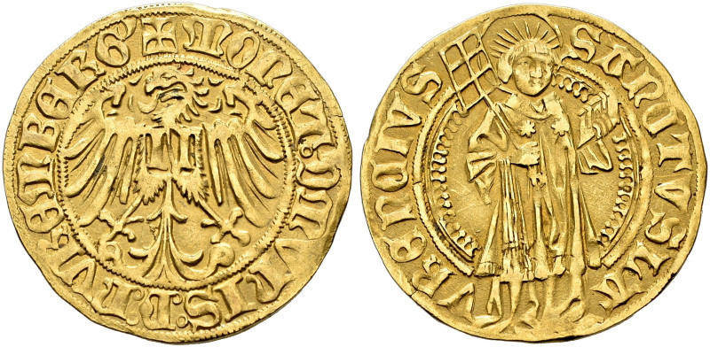 NÜRNBERG. KÖNIGLICHE MÜNZSTÄTTE. 
Friedrich III.,1439-1493. Goldgulden o.J. (14...