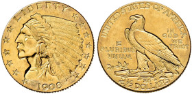 USA. 
2 1/2 Dollars 1908. Indian Head. Fr. 120.
Uncirculated

Provenance:
Heritage of a Jewish Canadian family.