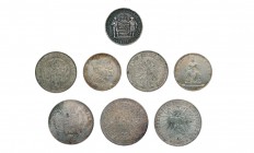 Umfangreiche und interessante Partie mit Münzen aus Deutschland vom 19. Jahrhundert bis zur DM-Zeit. Mit dabei Württemberg Kronentaler 1825, Frankfurt...