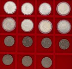 Sammlung Bundesrepublik Deutschland von der DM bis zum Euro. Dabei u.a. vollständige Sammlung der 5 Mark Silberkursmünzen (Jäger 387) inkl. 5 Mark 195...
