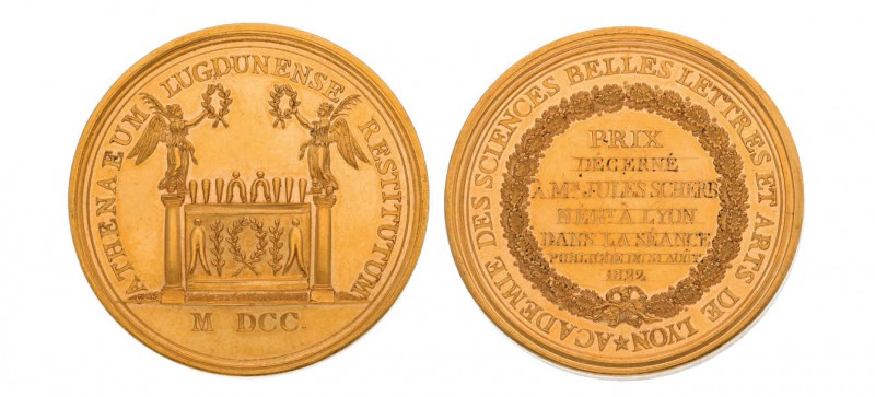 Frankreich, Goldmedaille 1822 der Akademie des Sciences Belles Lettres et Arts a...