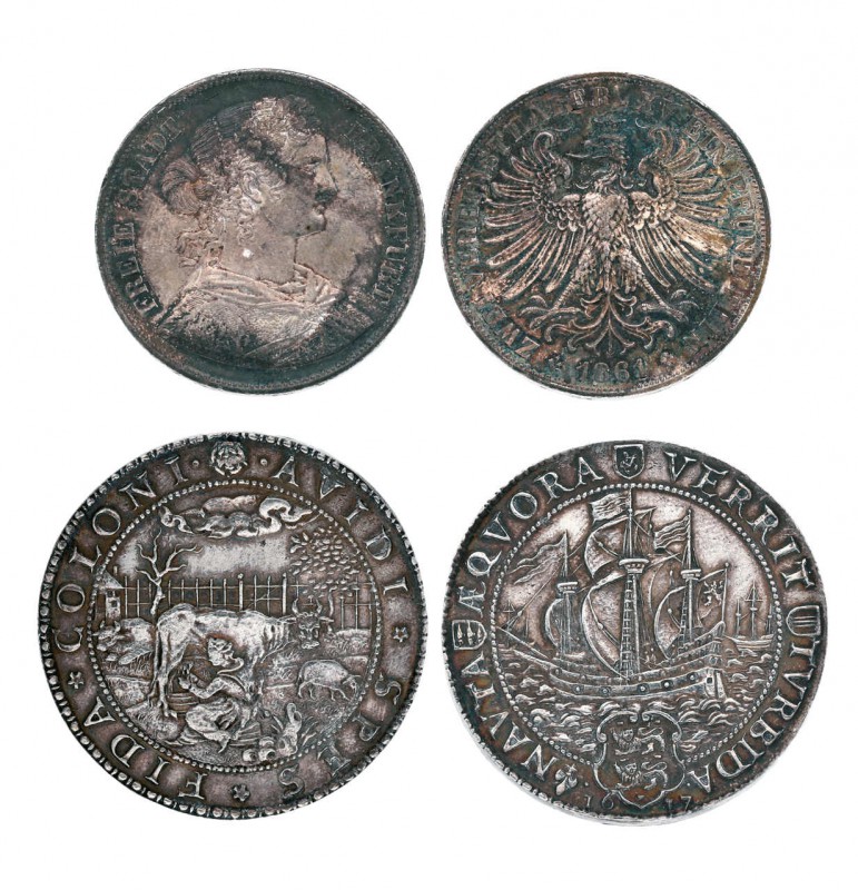 Silbermedaille 1617 im Gewicht von 2 Talern, auf den Fortschritt des Seehandels ...