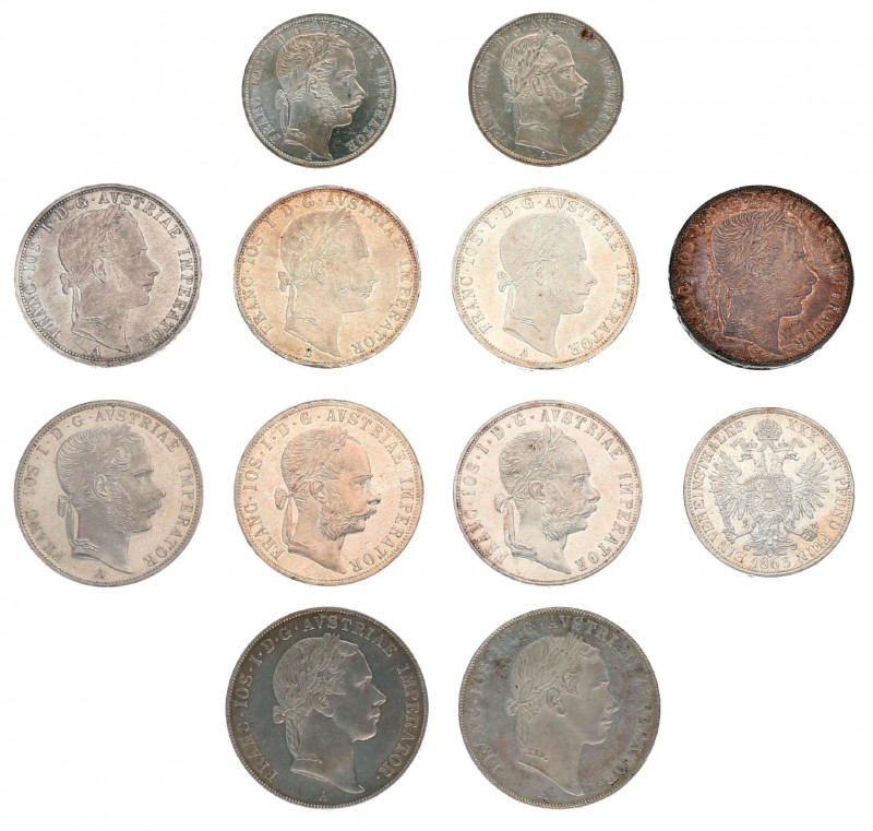 Sammlung Kursmünzen Österreich-Ungarn untergebracht in 7 Münztablaren. Dabei u.a...