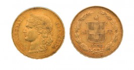 20 Franken 1888 B. Divo 107. Selten, nur 4224 Stück geprägt.