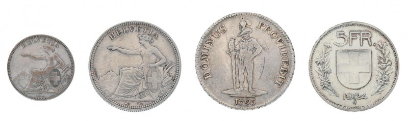 Sammlung der Schweizer Kurs- und Gedenkmünzen ab 1850 von 1 Rappen bis 20 Franke...