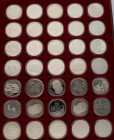 Umfangreiche Sammlung Schweizer Kurs- und Gedenkmünzen mit hohem Silberanteil. Viele Gedenkmünzen in polierter Platte. Dazu Kurs- und Gedenkmünzen aus...