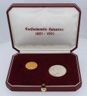 Kleine Sammlung Schweiz. Dabei 4 Goldmünzen zusammen ca. 52 g.f. sowie Kurs- und Gedenkmünzen nominal 545 Franken und eine kleine Partie Kursmünzen al...
