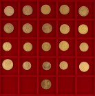 Kleine Partie mit 21 Goldmünzen Europa. Dabei u.a. 1 Dukat Holland 1960, 20 Lei 1944 Rumänien, 20 Francs Belgien 1865, 1882 sowie 2 x 1914, Österreich...