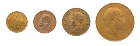 Partie Goldmünzen Europa. Dabei u.a. 5 Pfund England 1902, 40 Lire 1814 M Napoleon, 1 Dukat 1932 Tschechoslowakei sowie mehrere kleine China Pandas. Z...