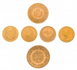 Sammlung Türkei mit 35 Goldmünzen. Dabei u.a. 1 x 25 Kurus 1839, 2 x 100 Kurus 1839, 2 x 100 Kurus 1860, 2 x 100 Kurus 1876, 1 x 50 Kurus 1876, 500 Ku...