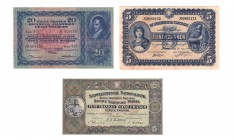 Lot mit 3 Banknoten Schweiz. Dabei 5 Franken Staatskasse 10. August 1914 (Erhaltung s bis ss), 20 Franken Schweizerische Nationalbank 27. August 1937 ...