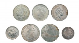 Partie Münzen alle Welt meist aus Silber. Dabei u.a. USA mit 4 x 1 $ Morgan 
Dollar, 2 x 1 $ Peace Dollar sowie 1/2 Dollar 1925 Stone Mountain. Dazu 
...