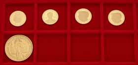 Kleine Sammlung von 5 Goldmedaillen, dabei 4 x Goldmedaillen mit Bezug zu Kennedy sowie 1 x Goldmedaille zur Eröffnung des Thermalbades Zurzach 1970. ...