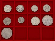 Umfangreiche Sammlung Kurs-, Gedenk- und Anlagemünzen alle Welt mit 
hohem Silberanteil. Mit dabei u.a. 5 Franken Laupen 1939, 3 x Morgan Dollar
USA, ...