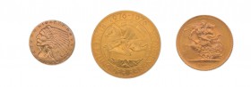 Kleine Sammlung von 26 Goldmünzen aus aller Welt. Mit dabei u.a. 
6 x 20 Franken Vreneli, 1 x 5 Rubel 1898, 2,5 USD Indianer 1915 USA, 
1000 Schilling...
