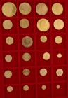 24 Goldmünzen alle Welt. Mit dabei u.a. 2 x 20 Dollar USA St. Gaudens 1908 
und 1923 sowie 20 Dollar Liberty Head 1907. Dazu 2 x 10 Dollar 1880 und 19...