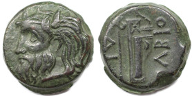 Griechische Münzen, BOSPORUS. Tetrahalk 300-280 v. Chr. (11,05 g. 22,5 mm). Vs.: Kopf des Flussgottes Borysthenes mit Horn n. l. Rs.: Axt und Bogen im...