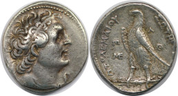 Griechische Münzen, AEGYPTUS. Ptolemaios II. Philadelphos AR Tetradrachme. Ptolemais (Ake), datiert RY 30 = 256-255 v. Chr. 14,24 g. 27 mm. Vs.: Kopf ...