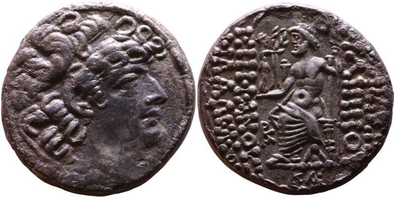 Philip I Philadelphus (93- 83 BC) Tetrarachm Obverse: Head of king right. Revers...