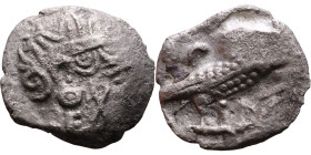 ATTICA, Athens. Circa 454-404 BC. Silver coin Obverse: Head of Athena right, with frontal eye, wearing earring, necklace, and crested Attic helmet Rev...