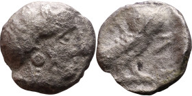 ATTICA, Athens. Circa 454-404 BC. Silver coin Obverse: Head of Athena right, with frontal eye, wearing earring, necklace, and crested Attic helmet Rev...