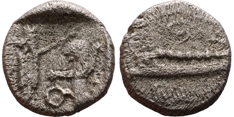 PHOENICIA: Sidon (4th century) Ar Obol Obverse: Galley l.; legend in Phoenician,...