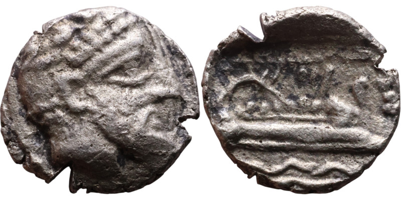 Phoenicia, Arados. Uncertain king. Circa 380-351 Silver coin. Obv: Bust of king....