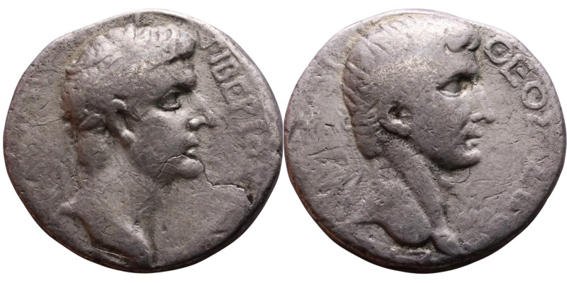 Tiberius (14-37) Syria: Antioch. Tetradrachm. Obverse: Laureate head of Tiberius...