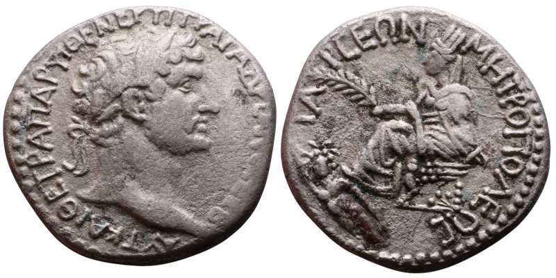 Hadrian (117-138) Tetradrachm. Obverse: Laureate head right Reverse: Tyche seate...