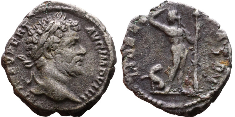 Septimus Severus (193-211) Denarius Obv: Laureate, draped bust of emperor. Rev: ...