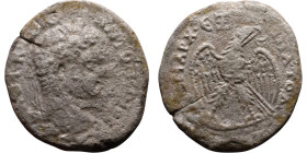 Caracalla (211-217) Tetradrachm. Obverse: Bust of emperor. Reverse: Eagle standing left, head right, wreath in beak, tail right, wings spread