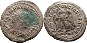 Philip I The Arab (244-249) Tetradrachm. Obverse: Bust of emperor. Reverse: Eagle standing left, head right, wreath in beak, tail right, wings spread
