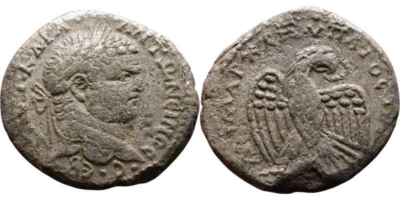 Caracalla (211-217) Tetradrachm. Obverse: Bust of emperor. Reverse: Eagle standi...