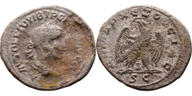 Philip I The Arab (244-249) Tetradrachm. Obverse: Bust of emperor. Reverse: Eagle standing left, head right, wreath in beak, tail right, wings spread