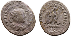 Philip I The Arab (244-249) Tetradrachm. Obverse: Bust of emperor. Reverse: Eagle standing left, head right, wreath in beak, tail right, wings spread