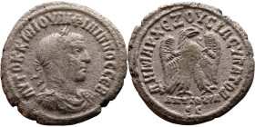 Philip I The Arab (244-249) Tetradrachm. Obverse: Bust of emperor. Reverse: Eagle standing left, head right, wreath in beak, tail right, wings spread