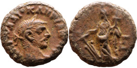 Diocletian  (285-305) Egypt: Tetradrachm. Obv: Laureate draped bust right  Reverse:  Tyche standing left holding rudder and cornucopiae