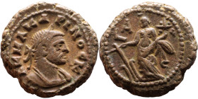 Probus (276-282) Egypt: Tetradrachm. Obv: Laureate draped bust right Reverse: Dikaiosyne standing left