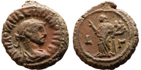 Probus (276-282) Egypt: Tetradrachm. Obv: Laureate draped bust right Reverse:  Eagle standing left, head right with wreath in its beak.