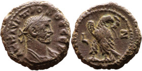 Aurelian (270-275) Egypt: Tetradrachm. Obv: Laureate draped bust right Reverse: